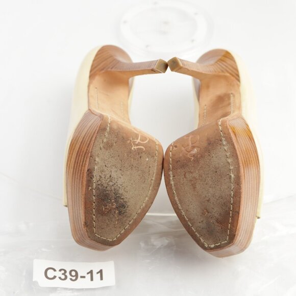 Alice Olivia Womens Laird Pumps Size 36 6 Nude Patent Platform Heel Dress Shoes - Picture 9 of 16